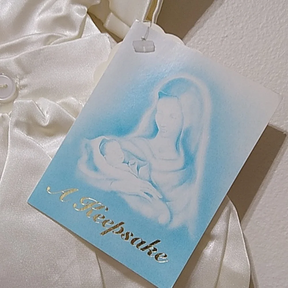 Madonna Vintage Boy's Christening Onesie